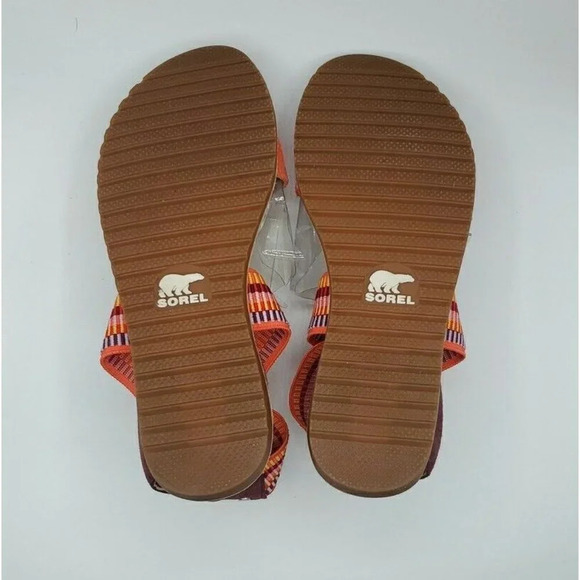 Sorel Women’s Size 6 Ella orange Ankle Scrappy Sandals New - Picture 12 of 13